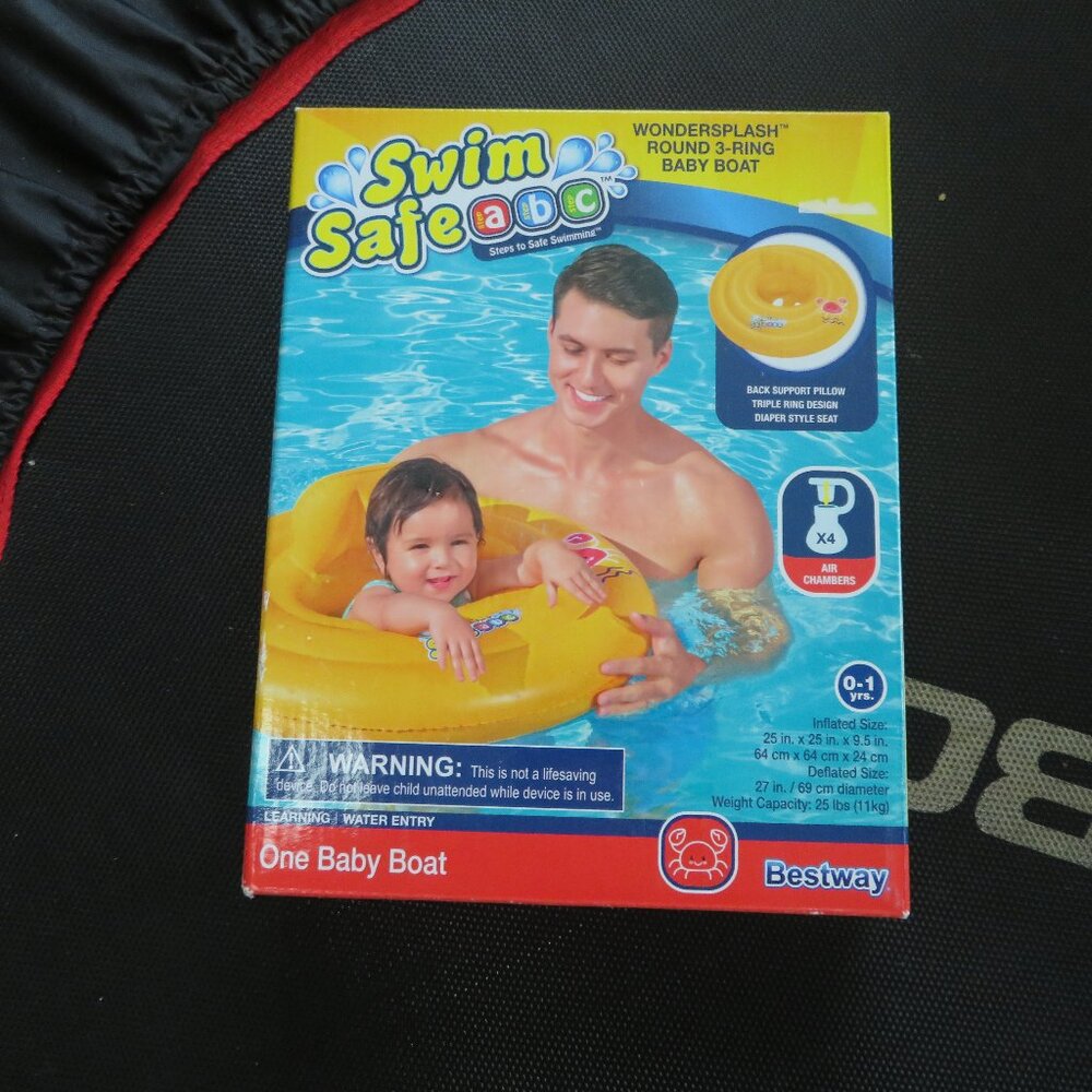 Bestway‎ One Baby Boat yellow3 ring baby float0-1 yr olds Brand New in a box
